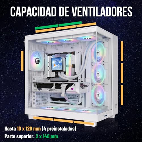 Boitier PC Moyen Tour Thermaltake View 380 XL TG ARGB Snow Blanc