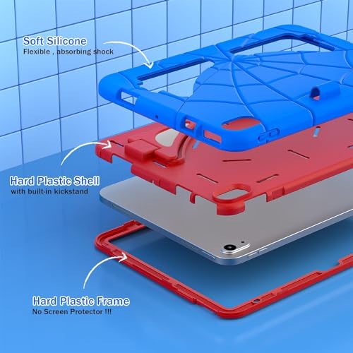 Coque iPad 10e génération antichoc WESZZ avec coins renforcés bleu - 6