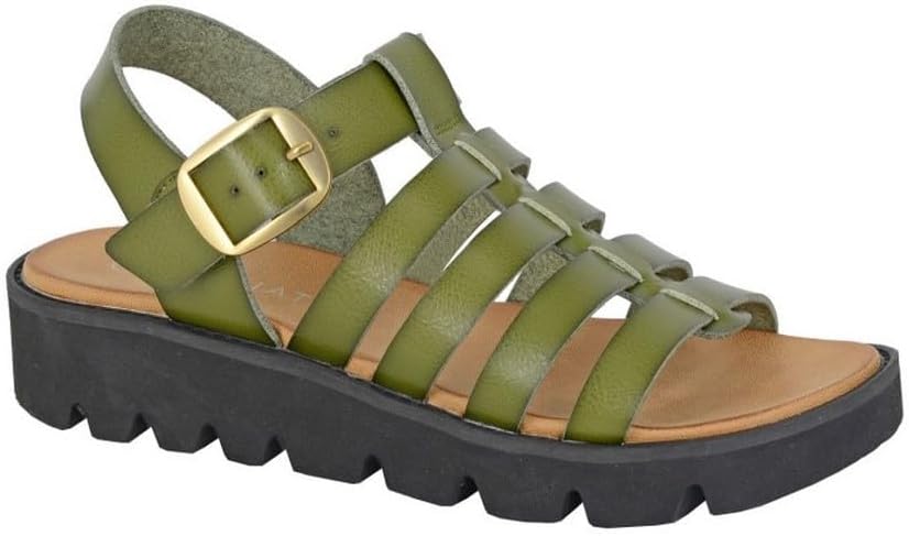 Cipriata L415 - Sandalias De Cuña Halter Con Barra En T Para Mujer, Tan, 36 EU