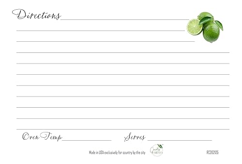 Miniatura 3 de Mason Lime Recipe Card 4x6 Cute Recipe Card Canning Jars Kitchen Gifts Fun Baking (Pack of 10)