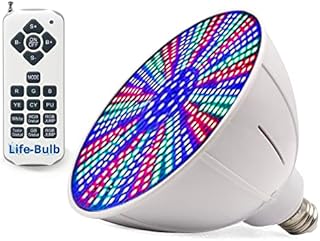 Life-Bulb LED Color Pool Light Bulb for in ground Pool. 120V 40W RGB Color Change. Lifetime Replacement Warranty. Replacement Bulb for Pentair, Hayward and Other E26 Screw in Type Bulbs