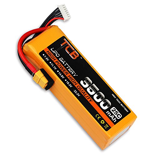 Amazon.com: 22.2V/6S 3500mAh 25C LiPo Battery XT60-plug : Toys & Games