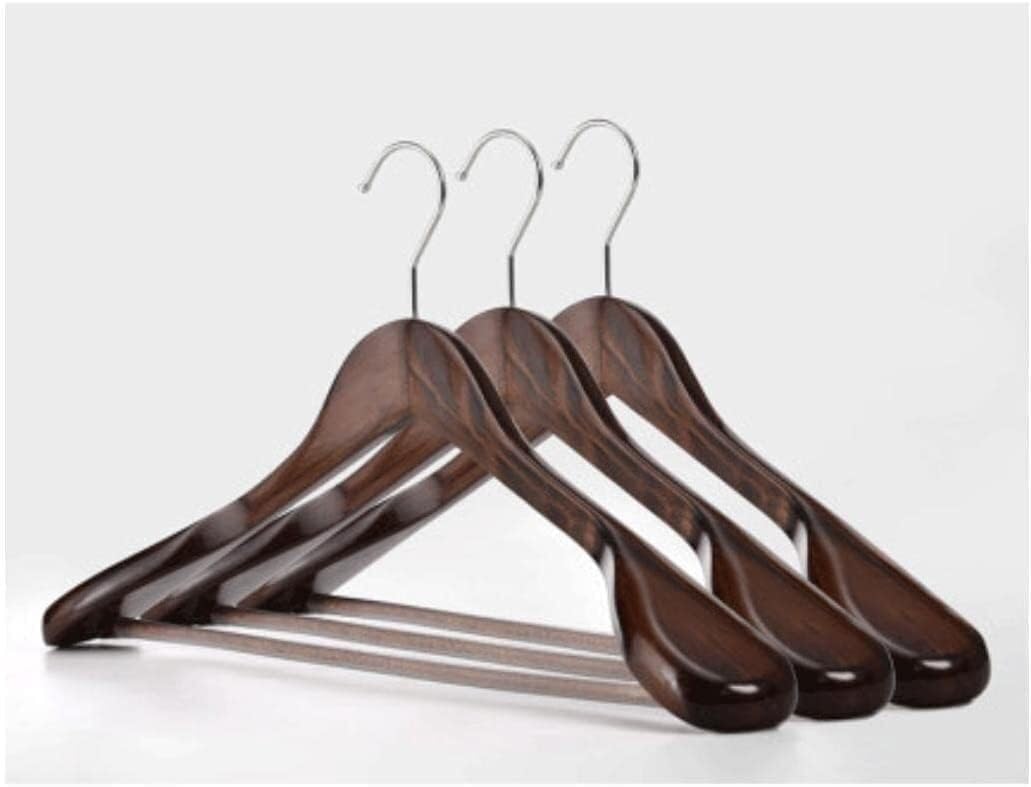 LBAawxe 3 Pack Hanger Suit Hanger with 360 Degree Rotatory Hook and Round Trouser Bar Clothes Hangers