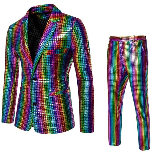 Traje de fiesta temático para hombre que busca un disfraz elegante de carnaval retro