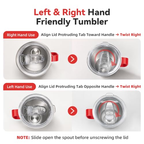 Image of 30 oz Stainless Steel Tumblers Bulk with Handle and Lid, 8 Pack