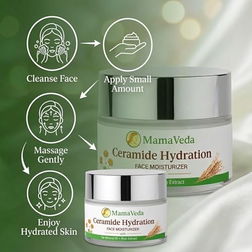 Image of Hydration Face Moisturizer with Rice Extract | No Mineral Oil | Lightweight Daily Moisturizing Cream for Soft & Nourished Skin | 200 ml