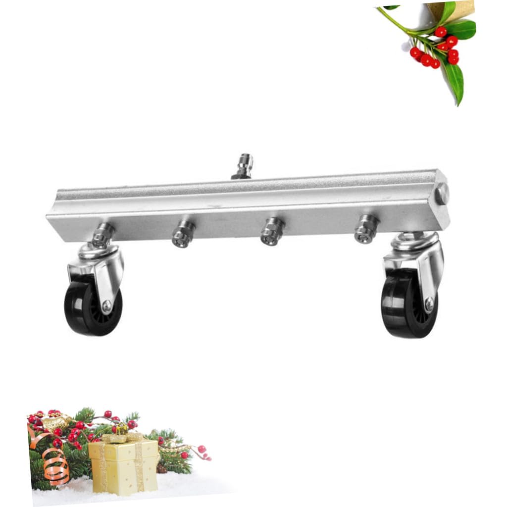 Limpiador de Suelos para Hidrolavadora de Alta Presión 4 Boquillas | Conector Rápido de 1/4 Pulgada, Ruedas Omnidireccionales, Acero Inoxidable y Aleación de Aluminio