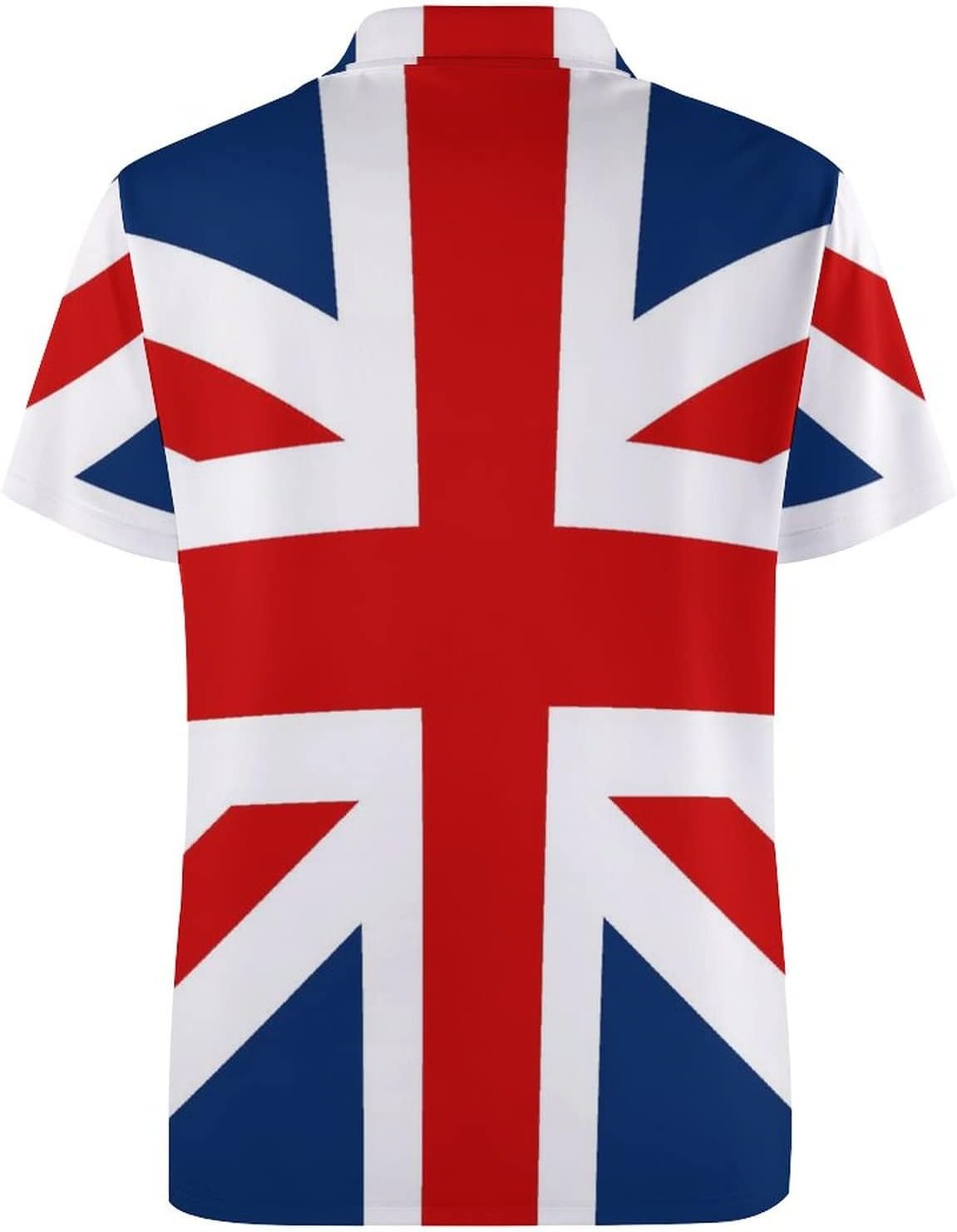 British Flag Men's Golf Polo-Shirt Casual Short Sleeve T-Shirt Classic Slim Fit Tee Tops