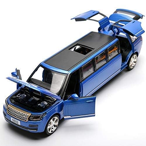 Image of Long Range Rover Diecast Metal Pullback Toy Car with Openable Doors & Light, Music Boys Car for Kids Best Toys Gifts Toys for Kids(Blue)