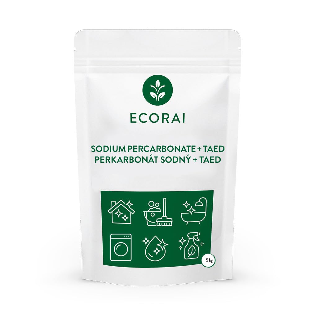 Natriumpercarbonat mit TAED zur Wäschebleiche, Fleckenentfernung & Reinigung 5 kg (2er-Pack)