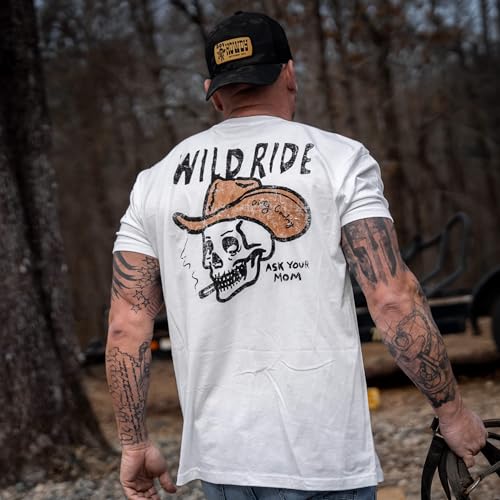 Combat Iron Men's Graphic T-Shirt | Wild Ride Dirty Cowboy | Cotton-Poly Blend | Athletic Fit, Tagless Comfort3