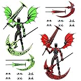MLPKOI 2 Piezas T13 Figura de Acción Impreso en 3D, T13 Action Figure (Ensamblaje Completado), Multiarticulación Modelo, Decoraciones de Escritorio para Juguetes de Amantes de Los Juegos