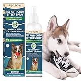 No Chew Spray For Dogs, Bitter Apple Spray For Dogs Stop Chewing Furniture, Shoes, Prevent Licking Bandages, No Alcohol & Trace, Safe Dog Training & Behavior Aids Spray, 6.76 FL Oz, Indoor & Outdoor