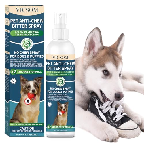 No Chew Spray For Dogs, Bitter Apple Spray For Dogs Stop Chewing Furniture, Shoes, Prevent Licking...
