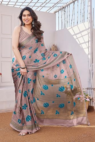 Image of MIRCHI FASHION Saree for Woman Chiffon Floral Printed | Lightweight Daily Wear Women's Sari with Unstitched Blouse Piece (Available in 20 Colors)