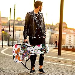 Housse de transport étanche pour guitare avec bandoulière réglable Motif floral, Multicolore 04, 42.9×16.9×4.7 in… - Les Beatles, Paul McCartney, John Lennon, RIngo Starr, George Harrison Housse de transport étanche pour guitare avec bandoulière réglable Motif floral, Multicolore 04, 42.9x16.9x4.7 in… – Image 6