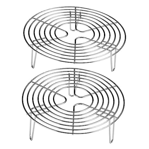 GLEAVI 2 piezas Estante de Vapor Inoxidable Resistente al Calor Soporte Multiusos para Cocina para Cocinar al Vapor y Enfriar Alimentos