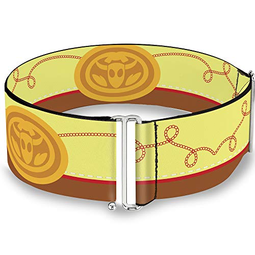 Buckle-Down Belt Women's Cinch Toy Story Jessie Bounding Cowboy Buckle Lasso Yellow Brown Available In Adjustable Sizes
