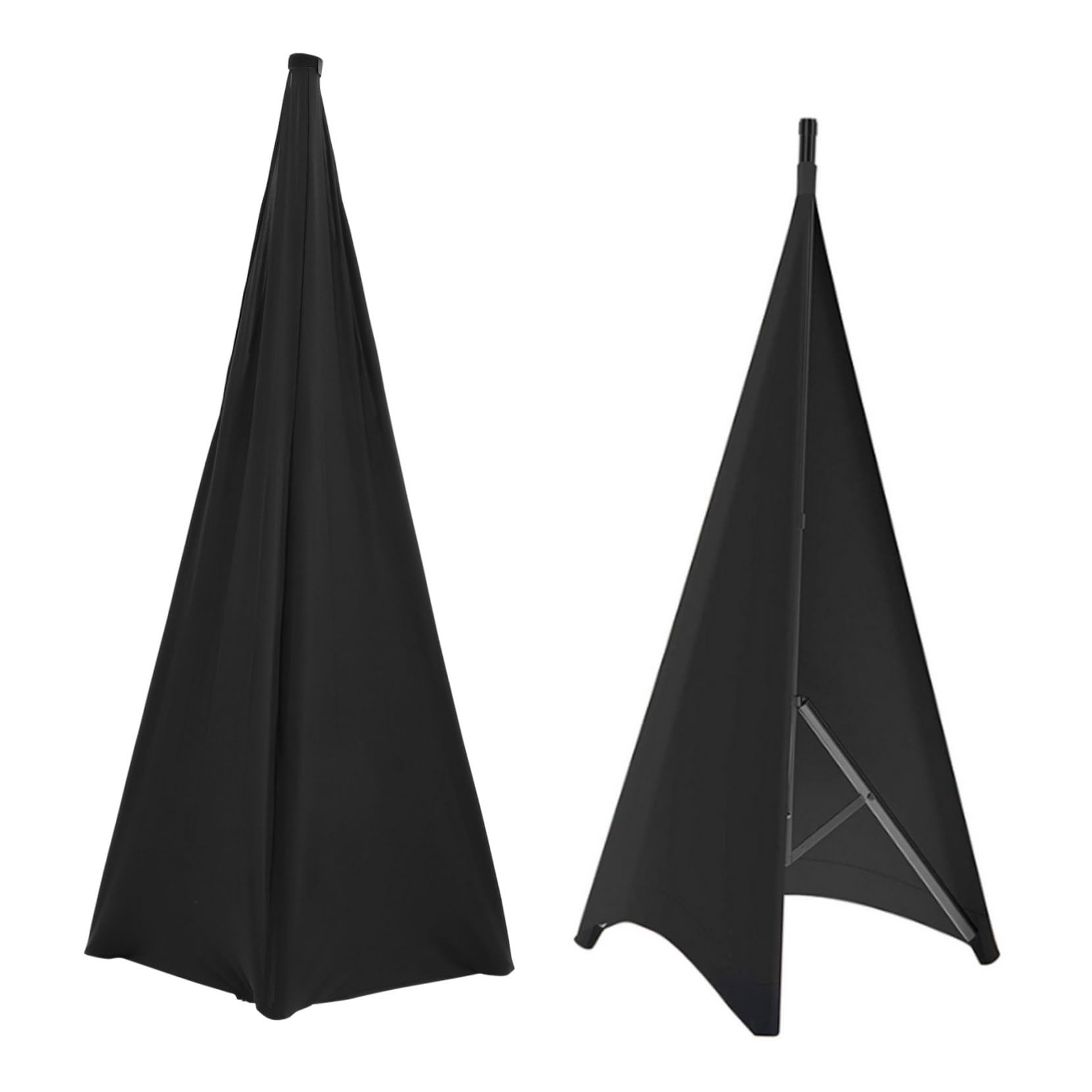 Cubierta para Soporte de Altavoz de Escenario Ajustable, Negra, 2 Piezas