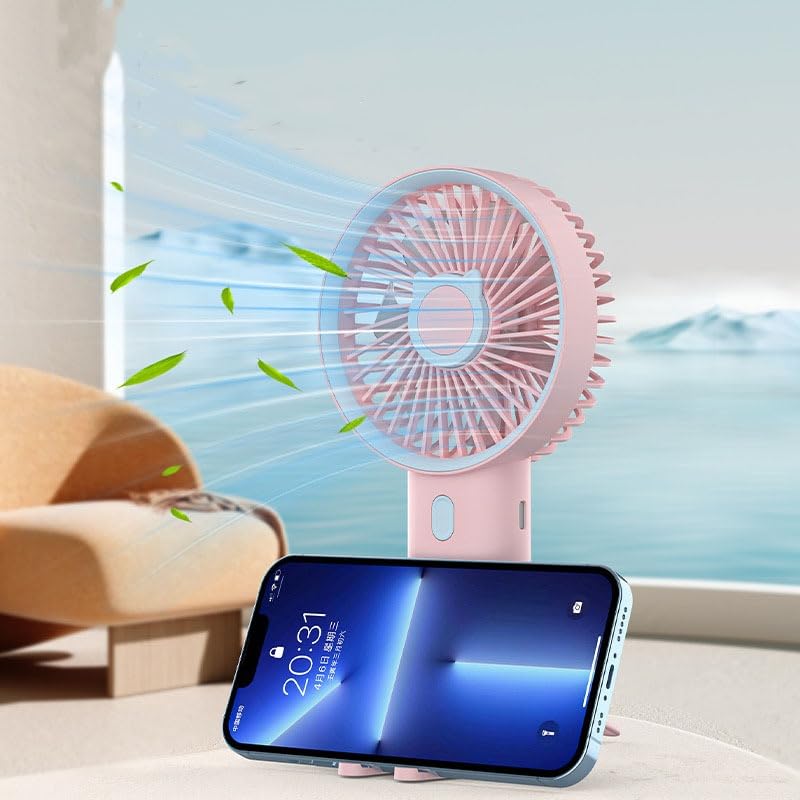 Image of Crackles Portable Handheld Mini Fan - USB /Battery Rechargeable, High-Speed Cooling for Travel, Office & Outdoor Use | Personal Fan, Mini USB Fan - Multi Color