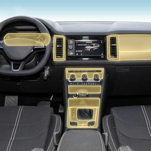 Film TPU Skoda Kodiaq GT stop rayures console centrale voiture