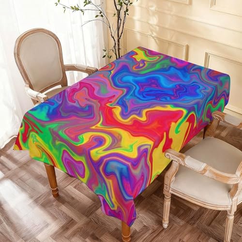 Nappe Tie-Dye anti-tache et lavable pour protéger et décorer la table du jardin - 2