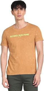 Flying Machine Men's Slim Fit T-Shirt | Dyed | Tshirt for Man