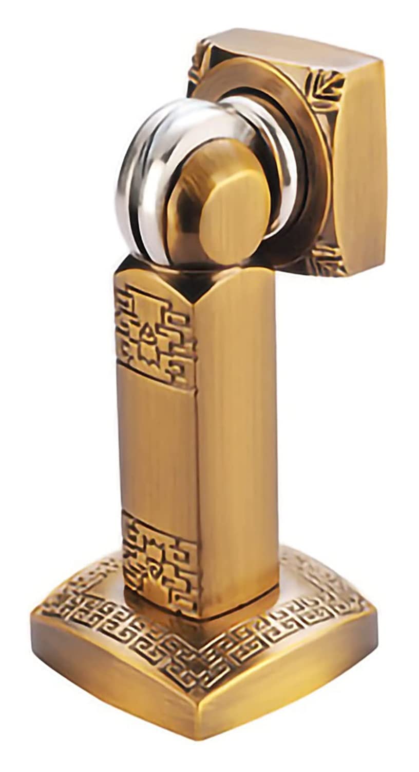 Nvsfzgiyg Green Bronze Door Stopper Doorstop,Floor Mounted Stop With Screws,Protect Walls And Doors，Keep Your Open(Green Bronze)