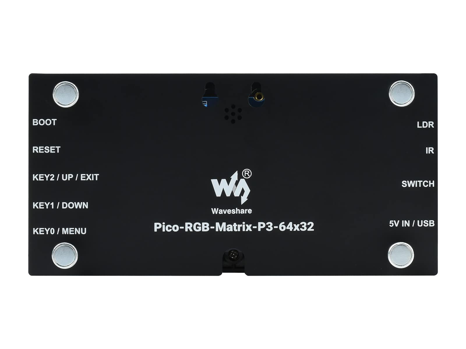 Waveshare RGB Full-Color Multi-Features Digital Clock For Raspberry Pi Pico 64×32 RGB Matrix Accurate RTC Multiple Functions Like Time/Date/Temperature Display etc.