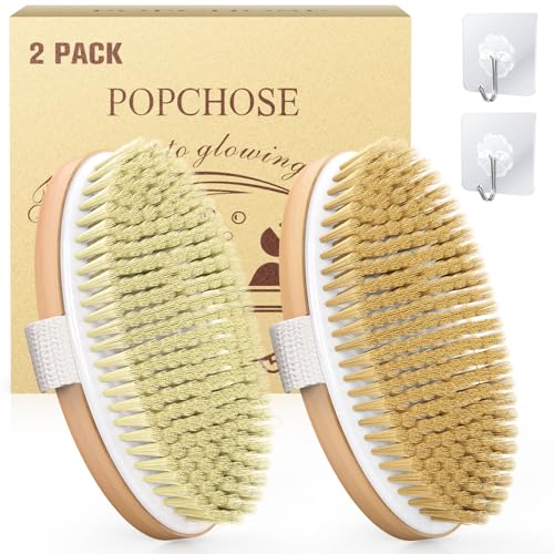 Brosse de massage en poils naturels de qualité pour une peau impeccable