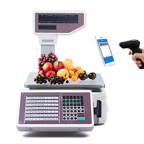 Báscula digital comercial con impresora y app, 66 lbs miniatura 4