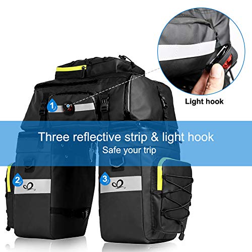 image for WATERFLY Bike Bag Bike Pannier Bag Waterproof Bike Saddle Bag Shoulder