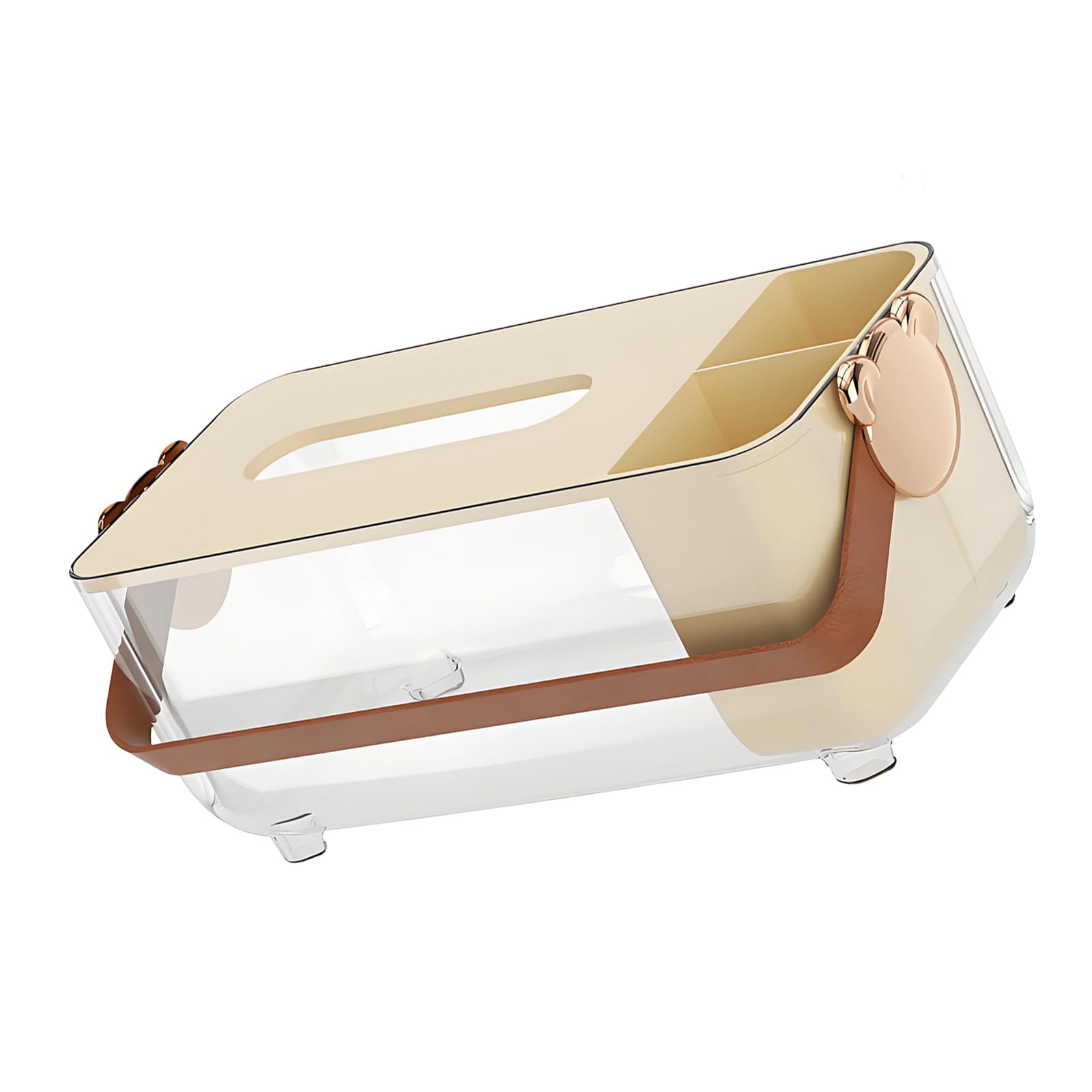 hogtnd Modern Dustproof Tissue Dispenser Tissue Storage Box for Countertop Clutter Control Paper Towel Dispenser for Kitchen Desktop Storage Box