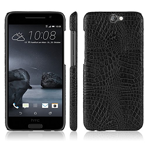Compatible with HTC One A9 Phone Cover,2 in 1 (PC+Leather) Protective Phone Case Black