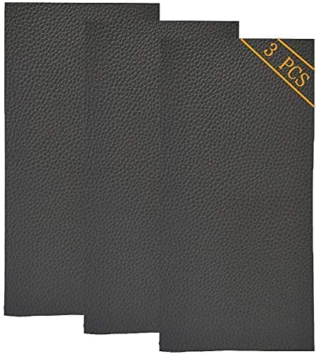 Cosmos Star­™ Black Leather Repair Kit 4"x8"Inch, for Couches and Cars Black Leather Repair Patches Kit for Couch Furniture Sofas Car Seat Handbag's Jackets Super, Thin Vinyl Repair Kit(3pc pack of 2/leather patch, BLACK)-image-41