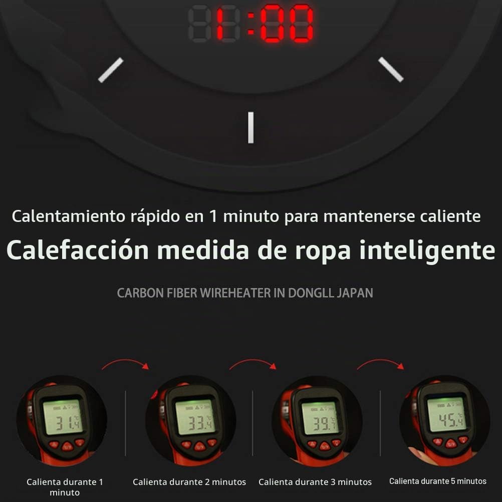Yumira Chaqueta calefactada para mujeres y hombres, con calefacción eléctrica USB con capucha, abrigo térmico de invierno con 8 zonas de calefacción, temperatura de tres velocidades