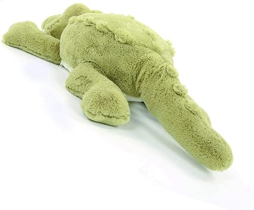 Miniatura 5 de YunNasi - Peluche de cocodrilo gigante peluche de cocodrilo juguetes de animales de cocodrilo para niños almohada de sofá gris