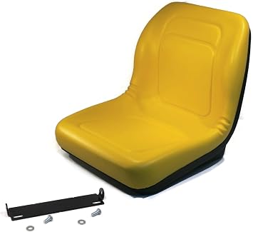 The ROP Shop Yellow High Back Seat for John Deere Gators VG11696, Stens 420-0179, Milsco 6003