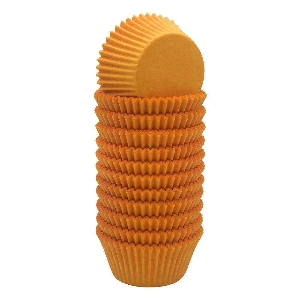 Huaswan Orange Cupcake Liners Standard Greaseproof Paper Baking Cups, 300-Count