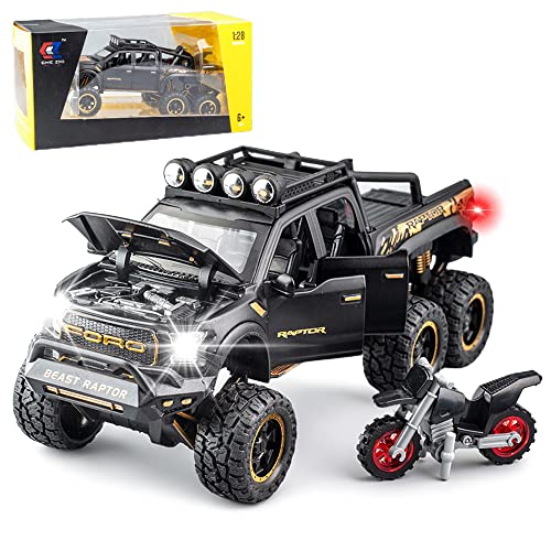 Chengchuang Pickup Toy Trucks For Boys, F150 Alloy Toy Trucks With Sound And Light, Pull Back Pickup Toys For Gifts Ornaments Collection #TOP12