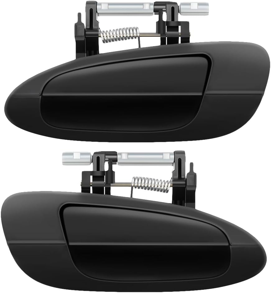 OCPTY Door Handles Exterior Rear Driver Passenger Side Replacement fit 2002-2006 for Nissan for Altima Outside Door Handles Black(2pcs)