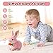 Fiopet Easter Basket Stuffer Realistic Bunny Toy, 2025 New Bunny Toys Educational Interactive Toys Bunnies Can Walk and Talk, Handmade Hopping Realistic Toy for Kids (Brown)