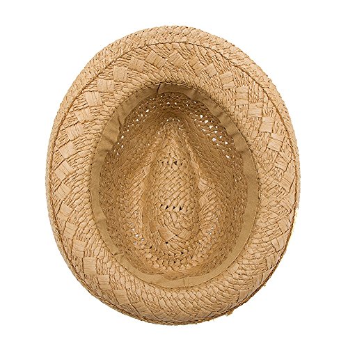 Handwork Child Summer Straw Sun Hat Boy Girl Boho Beach Hat Panama Hat Size 54CM,By LLPBEA-HAT3