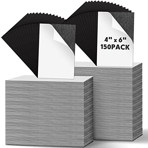 Image of Macarrie 4 x 6 Adhesive Magnetic Sheets with Adhesive Backing Cuttable Magnetic Paper Stickers Flexible Peel and Stick for Picture Crafts Die Storage Photos(150 Pcs)