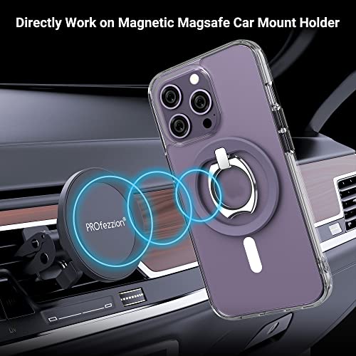 [2 Pack] Magnetic Ring Holder For Magsafe Phone: Metal Zinc Alloy 17Pcs Magnets Finger Grip Stand Kickstand Work With Magnetic Car Mount For Iphone 14 13 12 Plus Max Mag Safe Case Accessories #TOP1