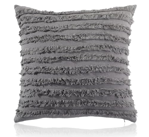 Image of TODY Cotton Cushion Cover 20x20 inches Set of 2 | 100% Cotton Cushion Cover 50cm x 50cm | Boho Cushion Covers 20 inch x 20 inch | 2020 Throw Pillow Cover 50 x 50cm for Sofa