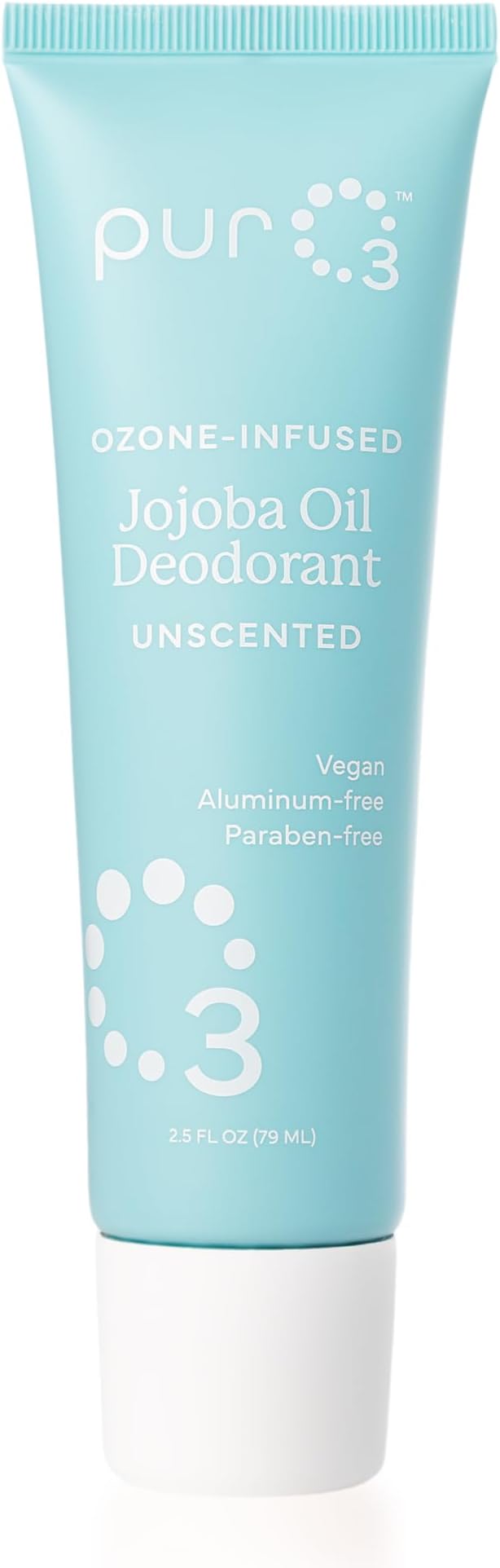 Jojoba Oil Organic Deodorant - Ozonated Oil & Non-Staining Deodorant - Made in the USA All Natural Deodorant - Paraben & Aluminum Free Roll On Deodorant, Jojoba, 2.5 fl oz