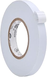 WOD ETC766 Professional Grade General Purpose White Electrical Tape UL/CSA Listed core. Vinyl Rubber Adhesive Electrical Tape: 3/8 inch X 66 ft - Use at No More Than 600V & 176F (Pack of 1)