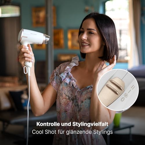 ProfiCare® Haartrockner klappbar | Hair Dryer 1400W | platzsparend mit Klappgriff | kompakter Airstyler | 2 Stufen… – Ansicht 4