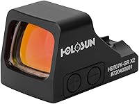 Vista 7 de HOLOSUN 407K/507K Series 6 MOA or Multi-Reticle Dot Open Reflex Sight for Subcompact Pistols - Shake Awake Technology - Red/Green/Gold Options